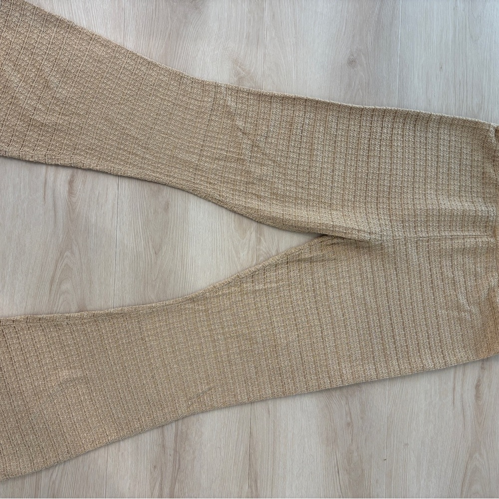 Zara Tan Wide Leg Pants